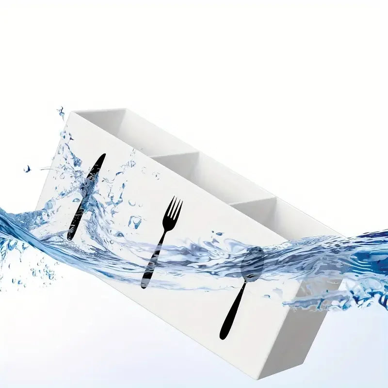 Kitchen Cutlery Organizer Knife Stand Plastic Drain Storage Holder Spoon Fork Chopstick Kitchenware Cooking Tool Tray Shelf Box
