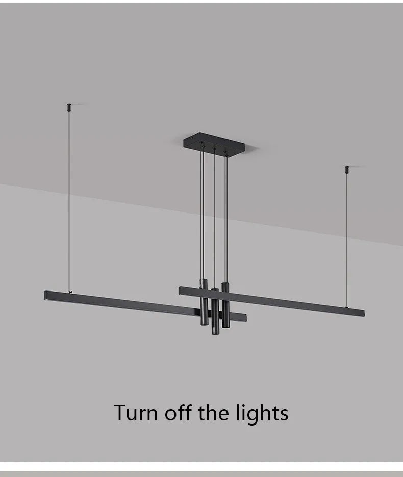 Modern light creative bar counter strip designer lamps LED Pendant Light  for Dining Table Kitchen Chandelier Memory Function