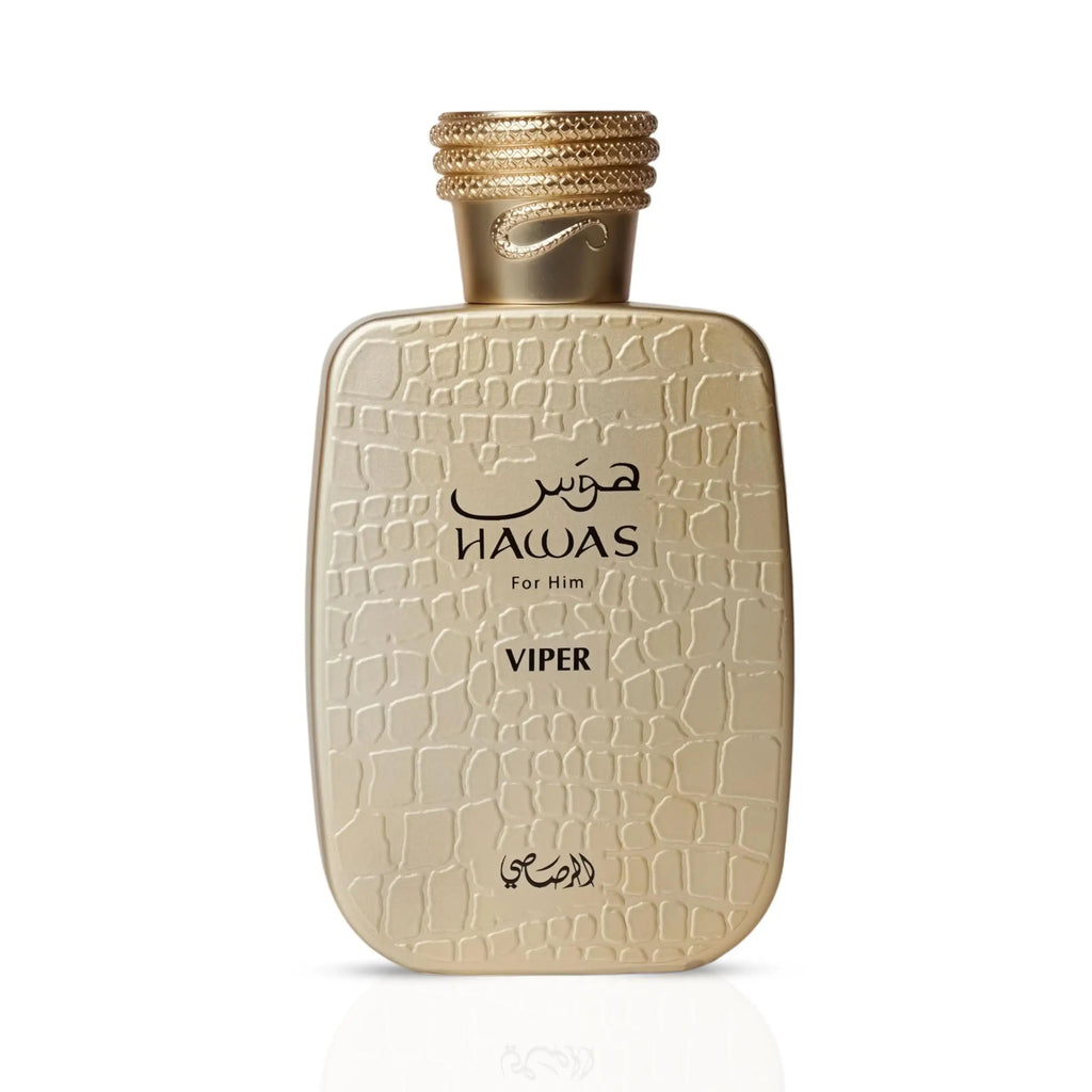 Hawas Viper Eau de Parfum for Men, 100ml (3.4 oz) Oriental & Rich Scent Spray, Long-Lasting Warm Spicy, Saffron Tobacco Coffee & Musk, Evening Fall Winter, Premium Gift for Him