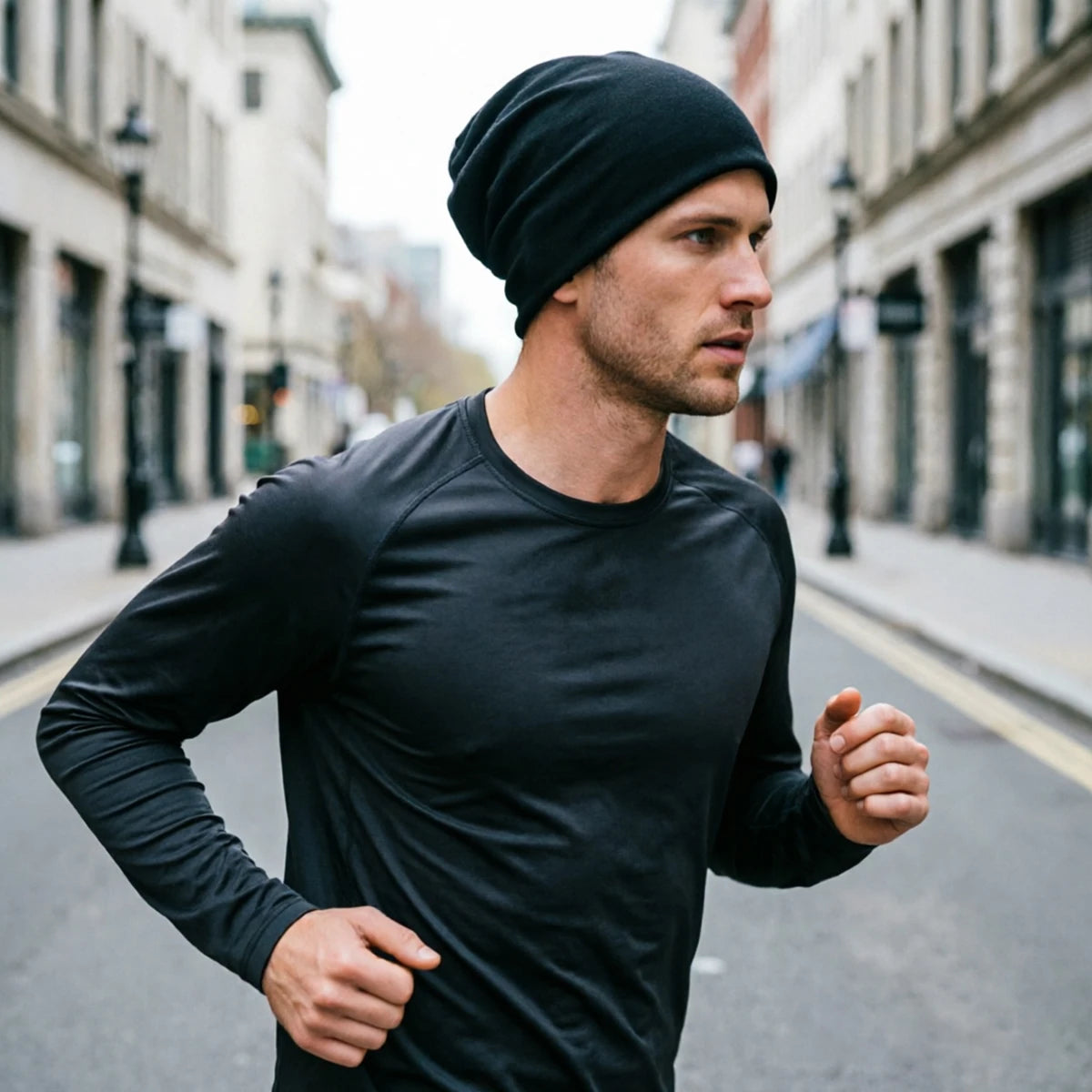Solid Color Unisex Slouchy Beanie Soft Lightweight Winter Warm Cap for Men Women Hip-Hop Baseball Tennis Running Daily Wear