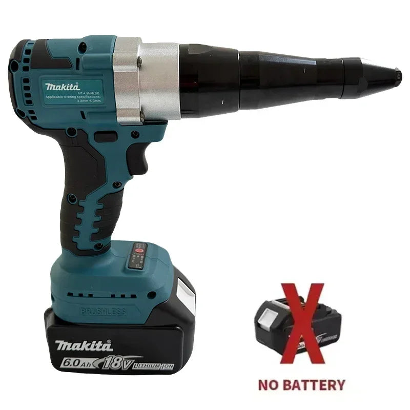 Makita Cordless Power Tool Set: Cordless Rotary Hammer, Rivet Gun, 12V Mini Angle Grinder, Cordless Saw, Air Inflator