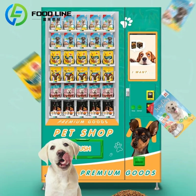 Customized Pet food bank vending machines are very popular in the United States
