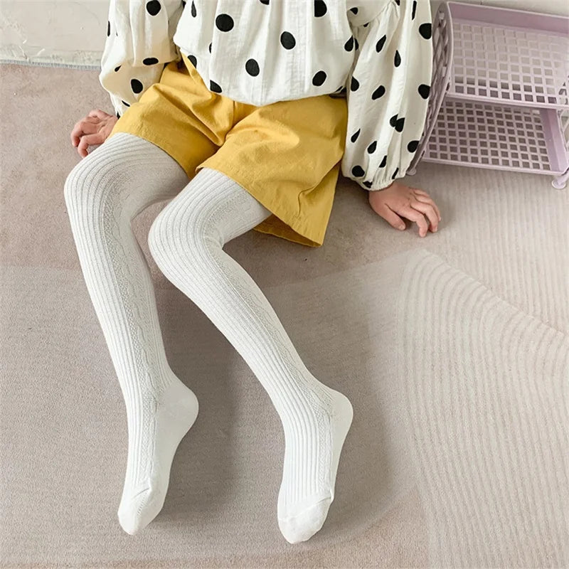 1/3pcs Kids Tights For Girls Cotton Knitted Children Baby Girl Tights Spring Soft Pantyhose Elegant Princess Leggings 2-8Years