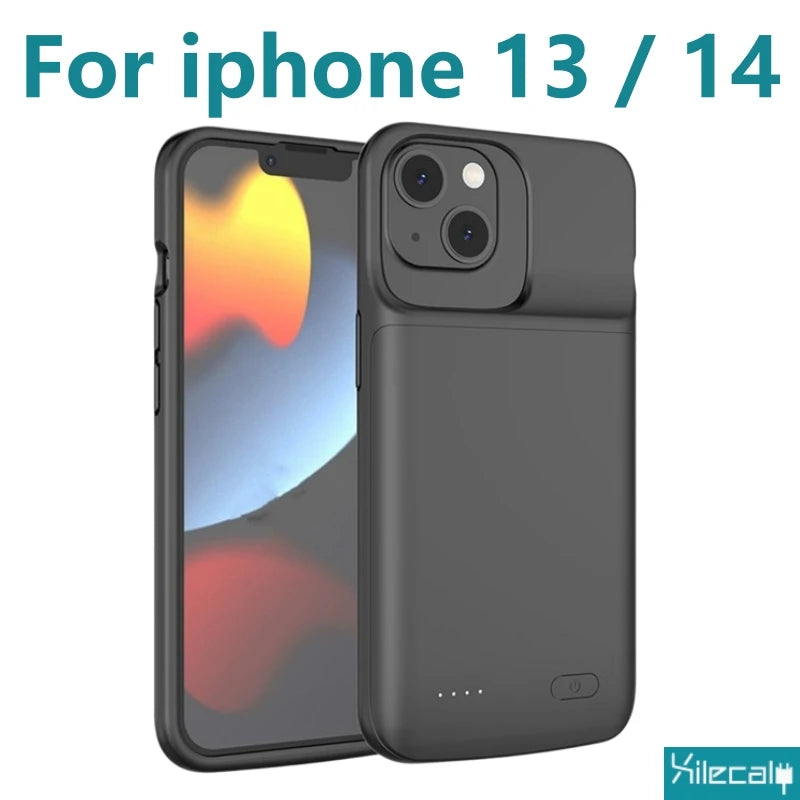 Xilecaly Portable Battery Case for iPhone 17 16 Pro Max 15Pro 13 14 12 mini Charging Case Battery Pack For iphone 7 8 6s SE 2 3
