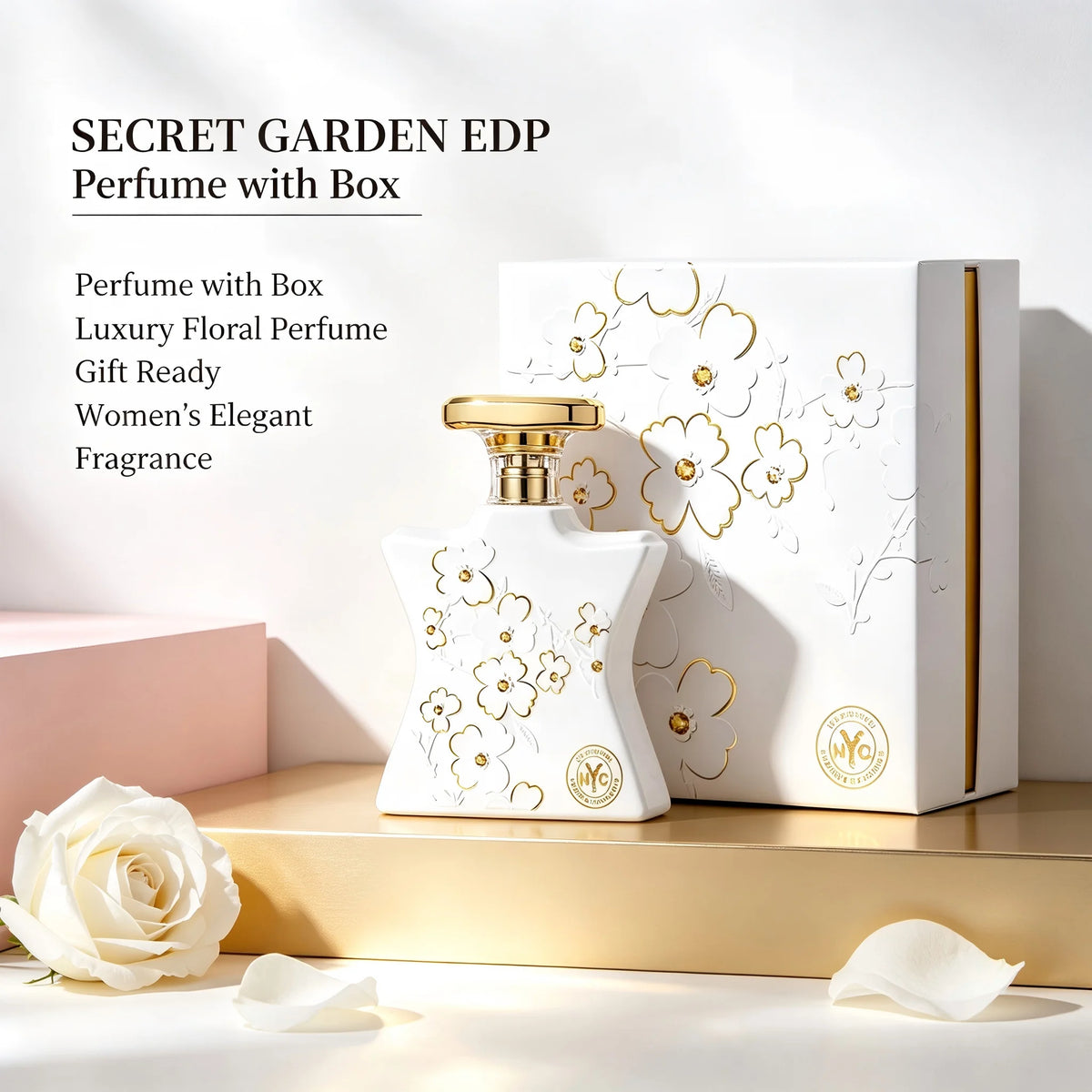 Bond No. 9 New York Secret Garden EDP 100ml 3.4 fl.oz Women Luxury Floral Perfume Elegant Long Lasting Signature Scent Fresh Feminine Fragrance Fall Back To School Halloween Thanksgiving Christmas Holiday Birthday Wedding Ann