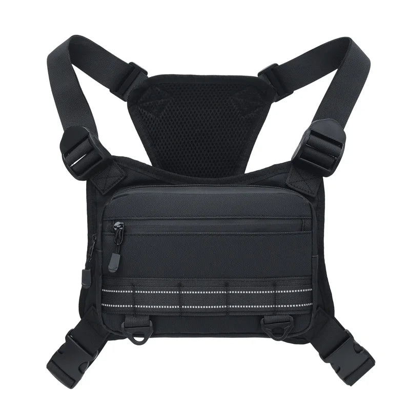 Outdoor Sport Chest Bag Unisex Cycling Bag Hiking Marathon Chest Rig Bag Lightweight Running Vest Backpack Travel Storage Pocket