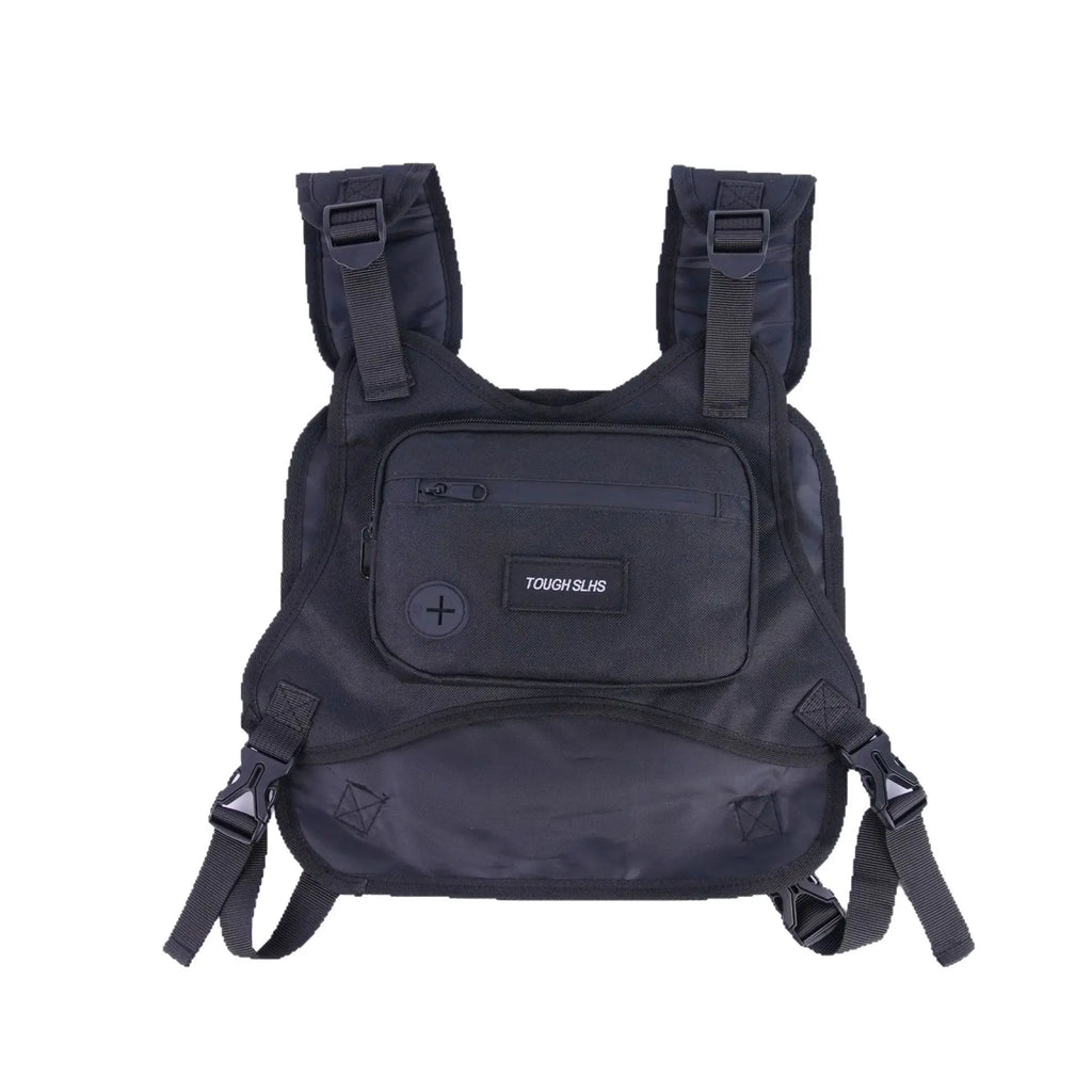 Tactical Chest Bag Outdoor Sports Vest Bag Adjustable Strap Utility Chest Pack Multi-Pocket Waist Fanny Pack for Cycling Hiking