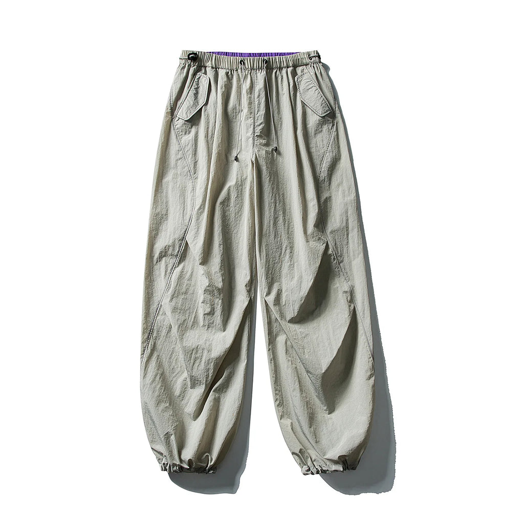 Men Women Outdoor Lightweight Quick Dry Loose Casual Sport Wide Leg Cargo Pant Couple Streetwear Hiking Track Techwear Trousers