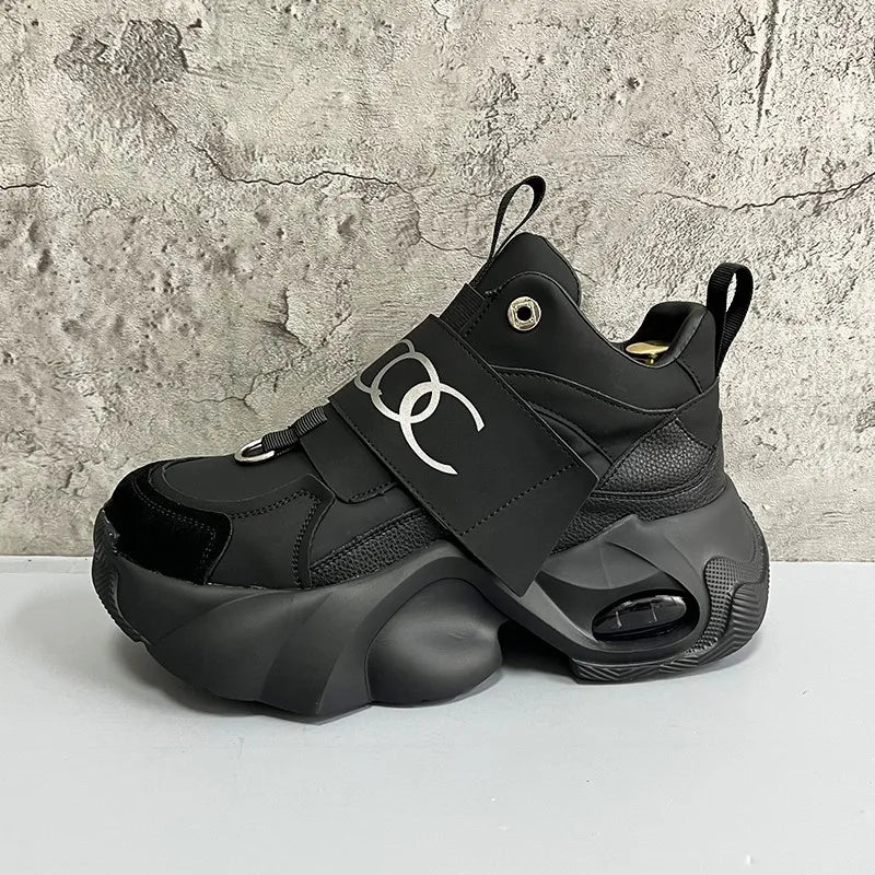 Men's Sport Shoes Comfortable Casual Running Shoes 2025 Spring Autumn Thick Bottom Heightening Korean Style Versatile Dad Shoes