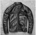 YR!Wholesales.Mens Real Natural Cowhide Cloth.100%.Cool Motor Rider Leather Jacket.Plus Size Slim Fit Real Leather Cloth
