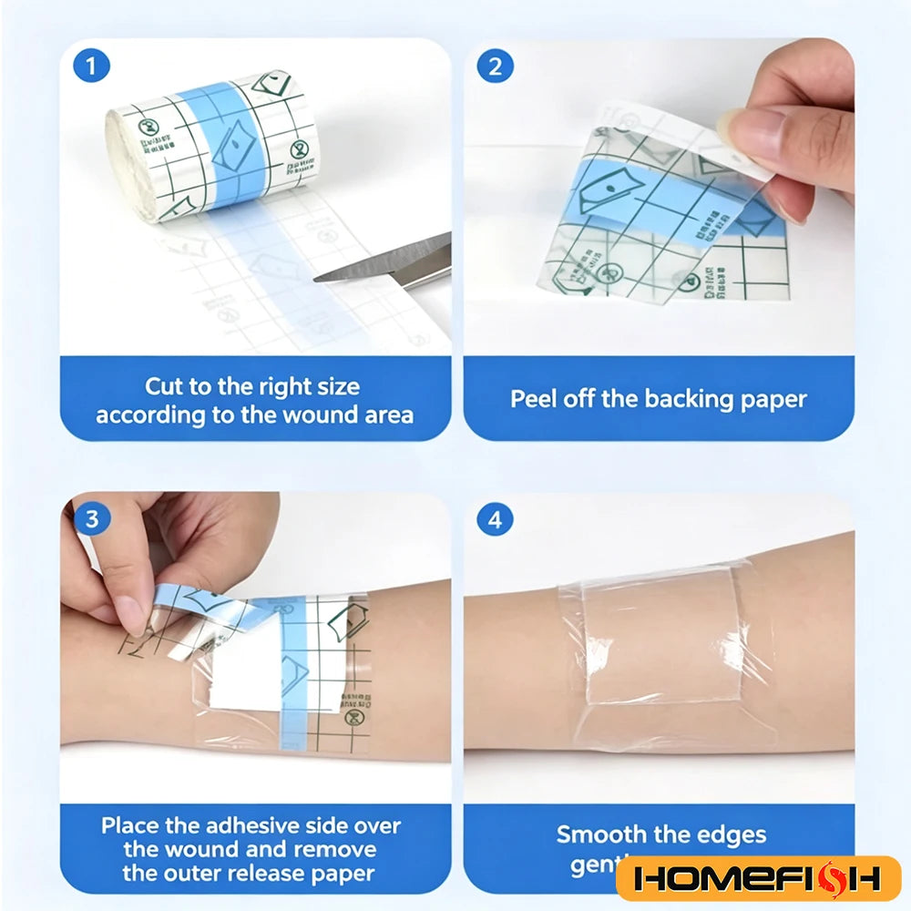 5m Waterproof Protective Tattoo Healing Film For Aftercare Bandage Transparent Skin Wrap Roll