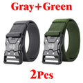 Genuine Tactical Belt Men's Quick Release Nylon Military Belt Automatic Buckle Real Soft Outdoor Sports Pants Jeans Waist Belt