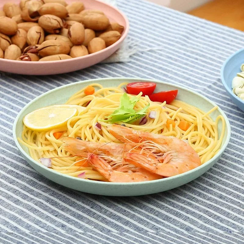 Household Cup, Plate, Single Pack Cereal Bowl, Fruit Fork, Gift Tableware, Rice Bowl, Eco - friendly Wheat Straw Plastic Bowl