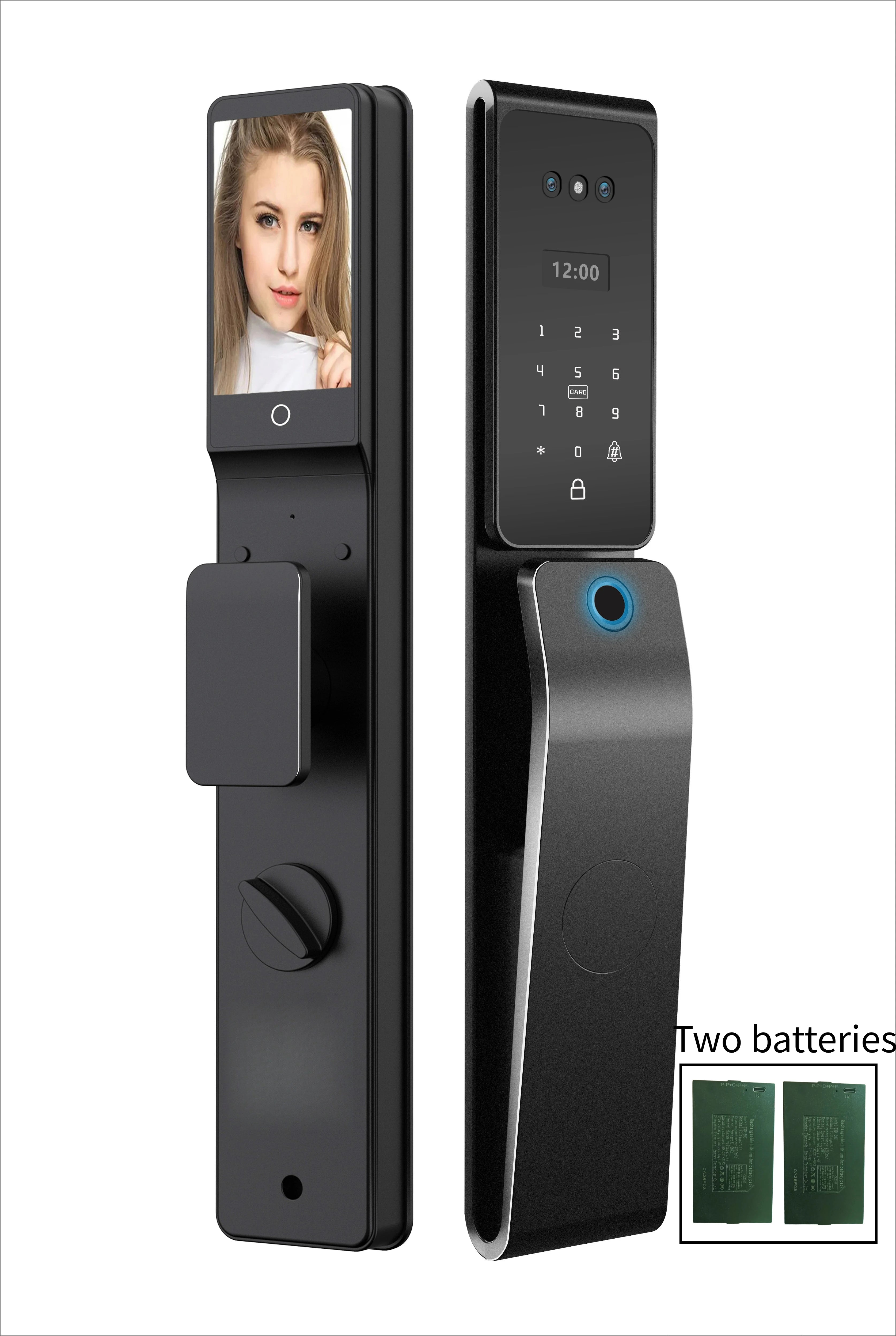 2026 New Tuya 3D Face Palm Recognition Smart Lock Durable Electronic Lock Waterproof Digital Lock Suitable for Europe, Israel
