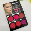 6-color blush palette, large size, natural contouring makeup, matte blush beauty palette, long-lasting coverage
