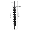 Earth Auger Drill Bit Farm Planting Seeding Hole Digger 100x800mm Dual Blade Garden Auger Planting Auger Hole Digger Drill Bit