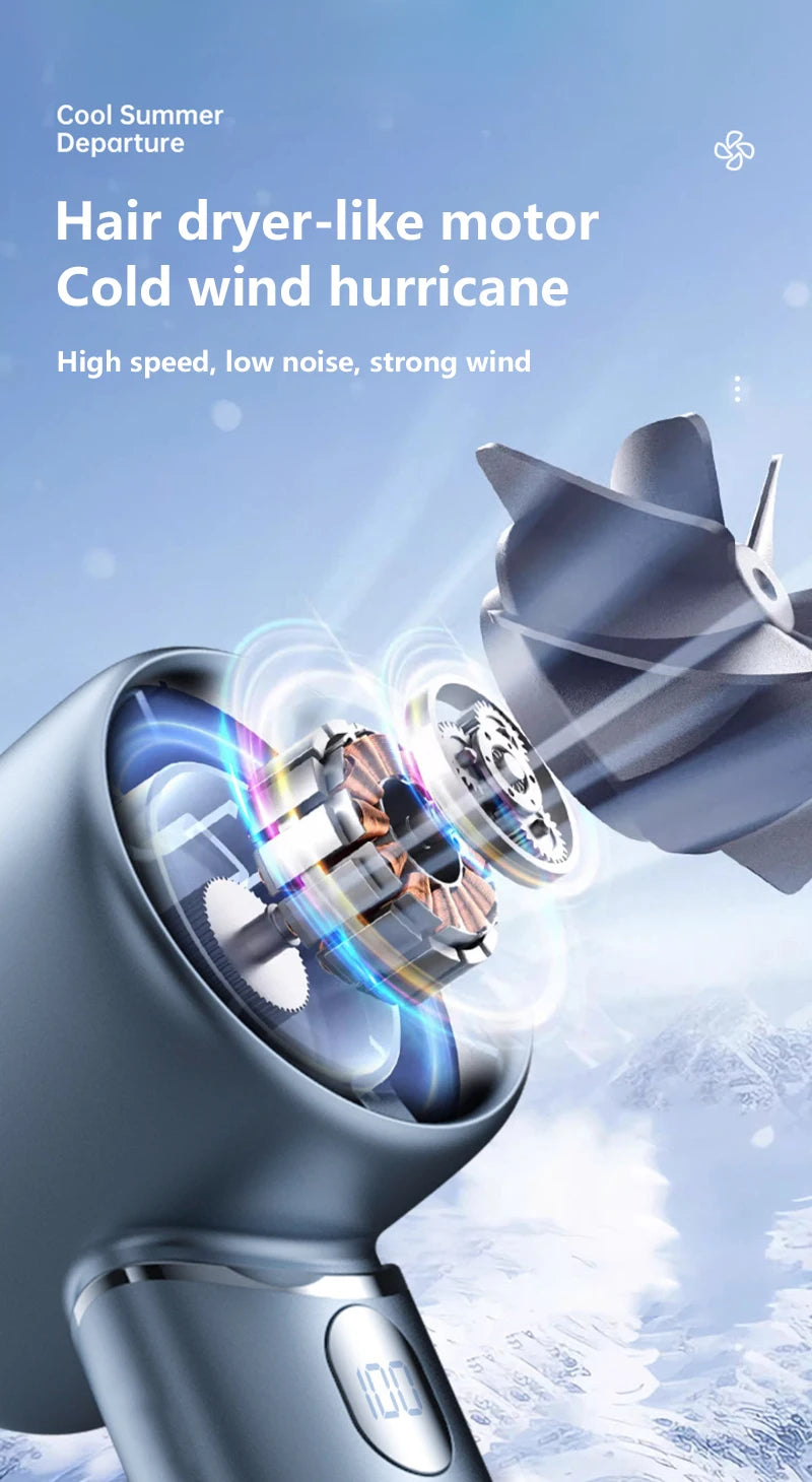 Electric Fan 8000mah Technology Display Wireless Portable Air Circulation Fan Desktop Air Cooling Diffuser Silent Fan Hot