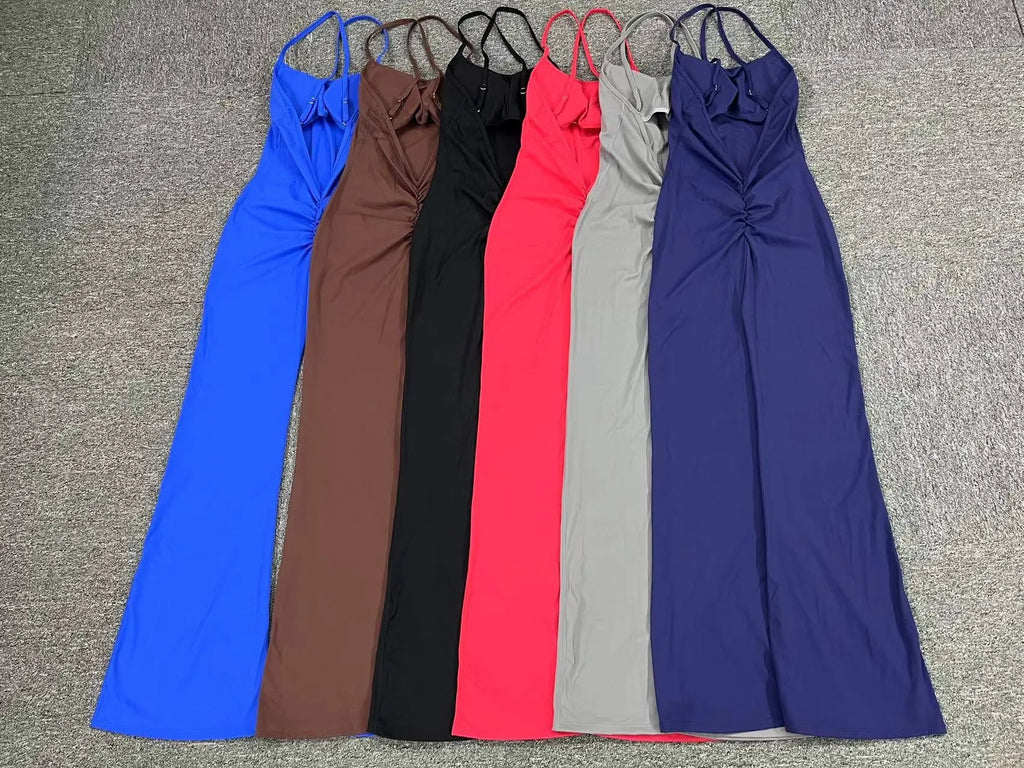 Female Sexy Back V Gym Set Woman Training Yoga Suit Wide Leg Sportswear Woman Sports Suit Clothes Fitness Elastic Training Suits