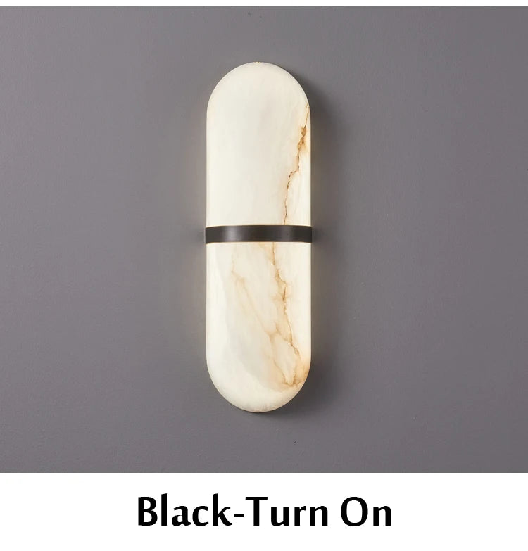 Semicylinder Wall Light Led 12W Imitation Marble Decor Bedside Lamp Living Dining Room Bathroom Doorway Hallway Sconce Lights