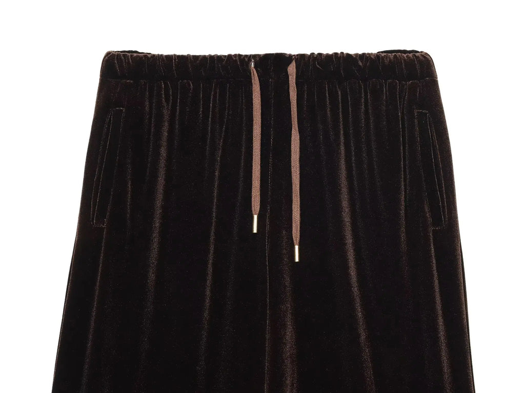 HH Woman Hooded Long Sleeves Zipper Velvet Jacket Drawstring Straight Wide Leg Pants Female Autumn Casual Loose Two Piece Set