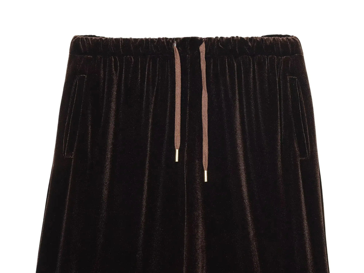 HH Woman Hooded Long Sleeves Zipper Velvet Jacket Drawstring Straight Wide Leg Pants Female Autumn Casual Loose Two Piece Set