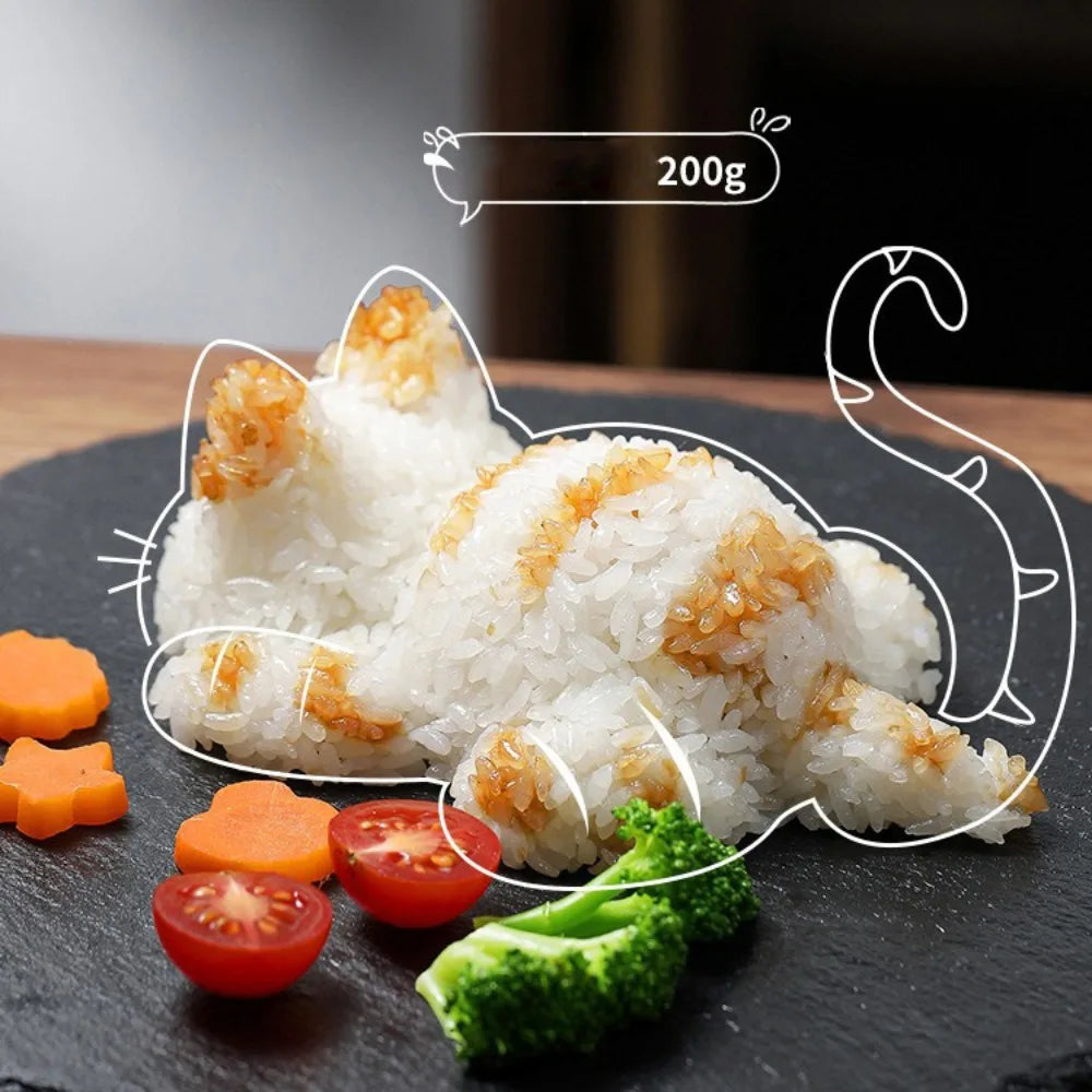 Cute Cat Animals Shape Sushi Molds Plastic Kids Rice Mashed Potato Pumpkin Mash Molds Baking DIY Tools Supplies Kitchen Gadgets