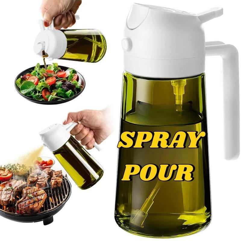 Oil Bottle Oil Spray for Cooking Household Kitchen Spray Olive Oil Barbecue Fat Control Food Grade Spray Pot Kitchen Gadgets