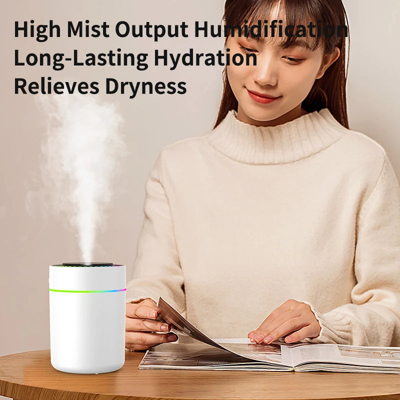 Powerful and Efficient Air Humidifier 180ML Aromatherapy Aroma Diffuser Essential Oil with Colorful Lights for Home Car Bedroom