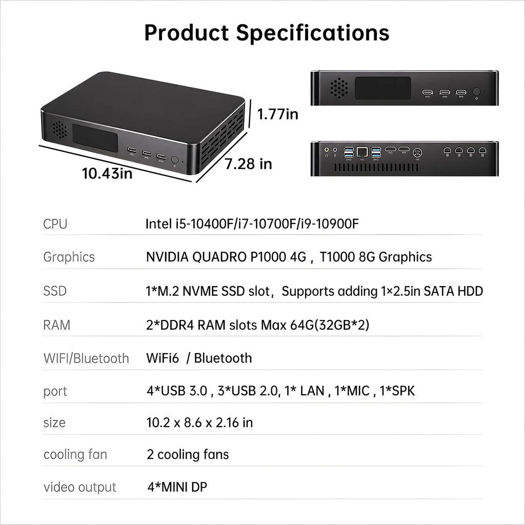 Msecore MV10 Intel i9 i7 Windows 11 Micro Mini PC Desktop Gaming Computer Gamer pc DDR4 NVME SSD WiFi6 Bluetooth 5.0 4K Minipc