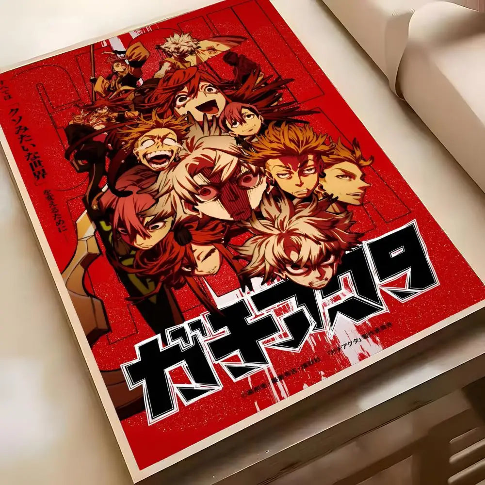 Hot Cool Anime G-Gachiakuta Poster Poster Waterproof HD Wall Art Decal Self-Adhesive Aesthetic Decor For Home Living