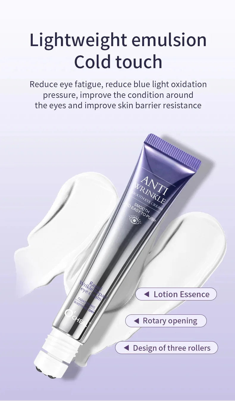 Anti Wrinkle Anti Dark Circle Eye Cream Roller Massager Moisturizing Eye Bags Anti Aging Hyaluronic Acid Eye Skin Care Products