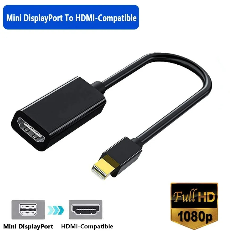 Mini DisplayPort to HDMI Adapter 4K 1080P Male to Female Converter Cable for MacBook Air Pro Dell HP Lenovo Surface Laptop
