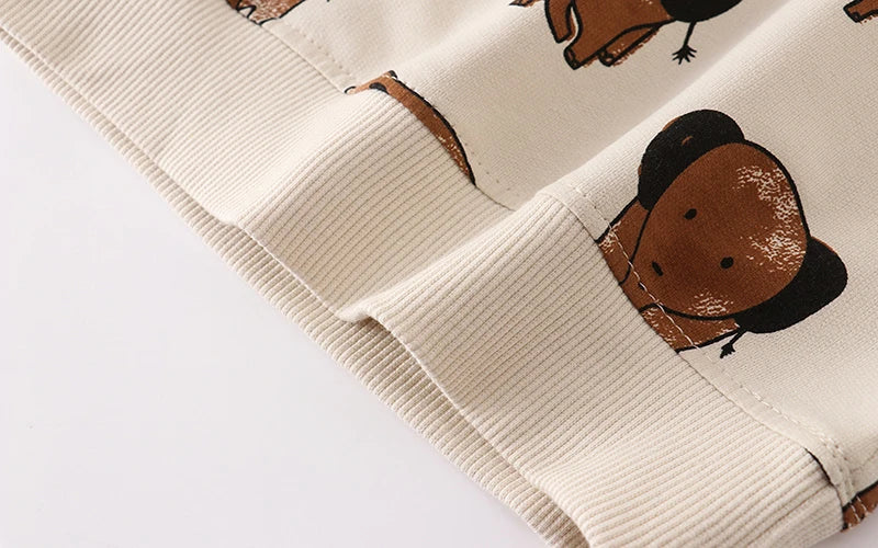 Little maven New Tops Kids Clothes Baby Boys Autumn Children's Clothing 2024 Spring Cartoon Elephant Infants Sweatshirts Hoodie