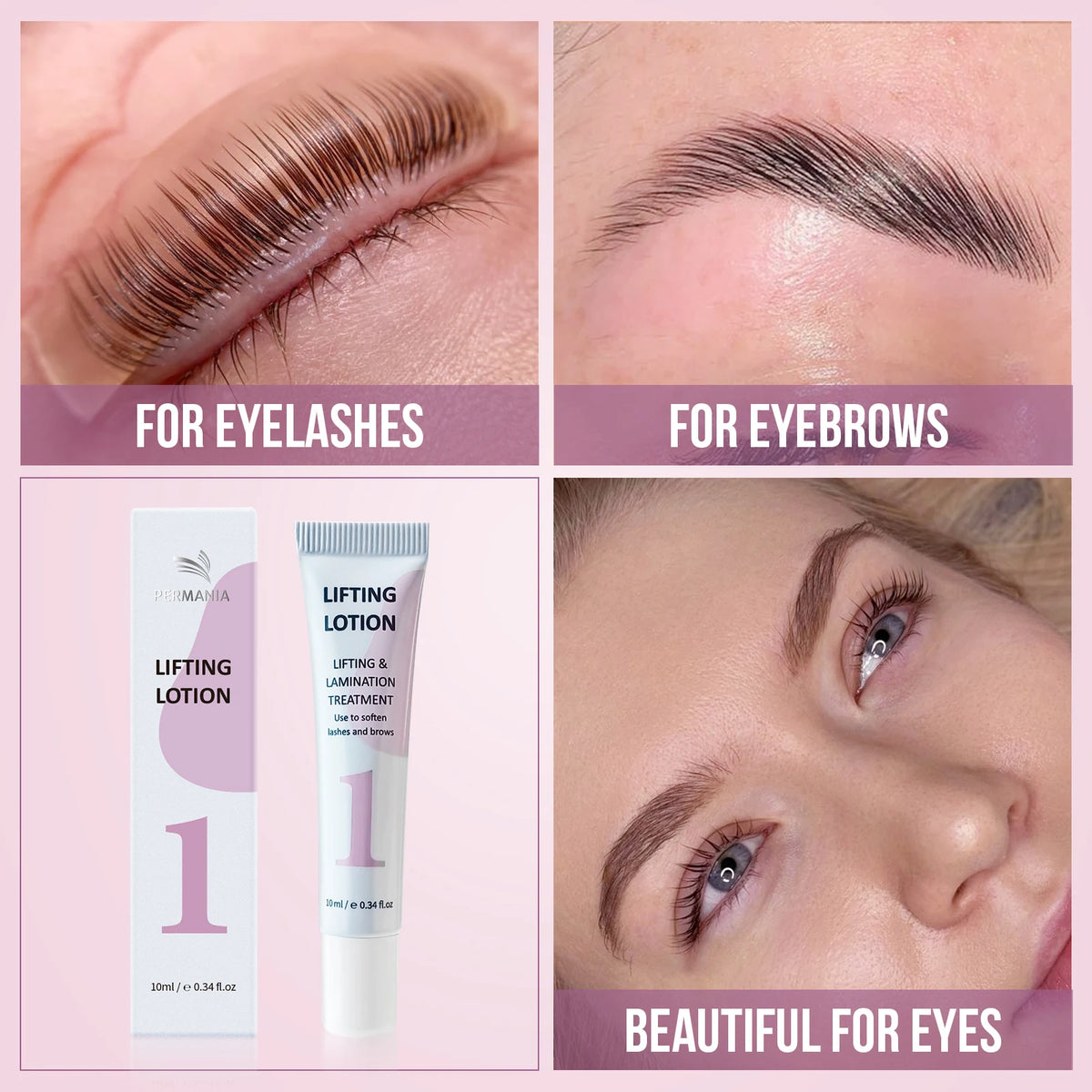 PERMANIA Eyebrows Lift Lotion Single Bottle Brow Lamination Perm Cream 1#2#3 Lotion Emulsion Eyelash Lifting Makeup Tool