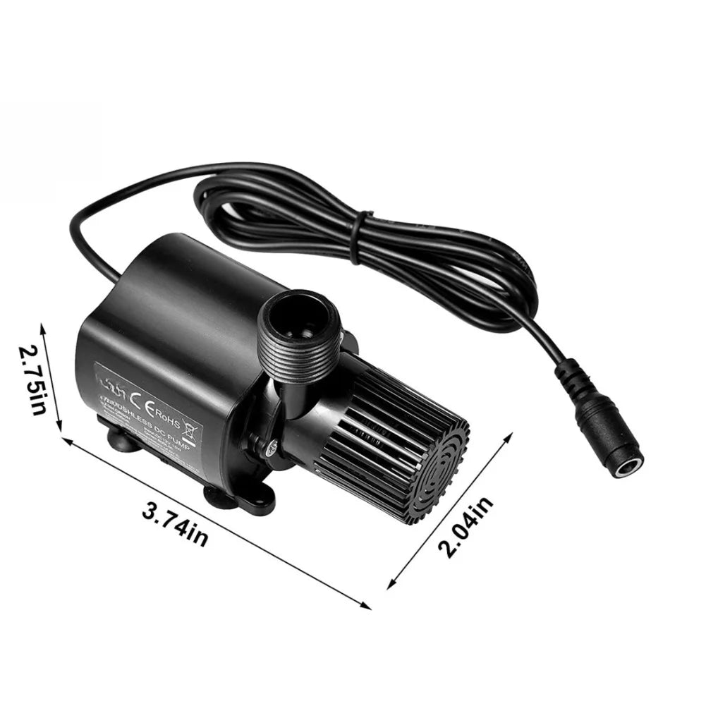DC12V Solar Brushless Water 800L/H 5M Lift Adjustable Flow Fountain Circulating For Garden Pond Aquarium