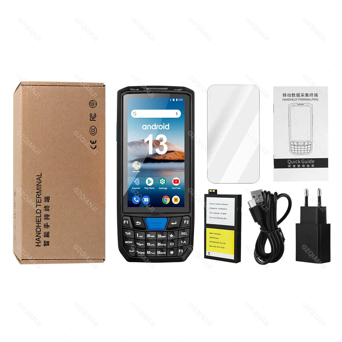 PDA Android Handheld Terminal Honeywell Barcode Scanner 1D 2D QR Portable Data Collector Terminal Device with WIFI 4G NFC