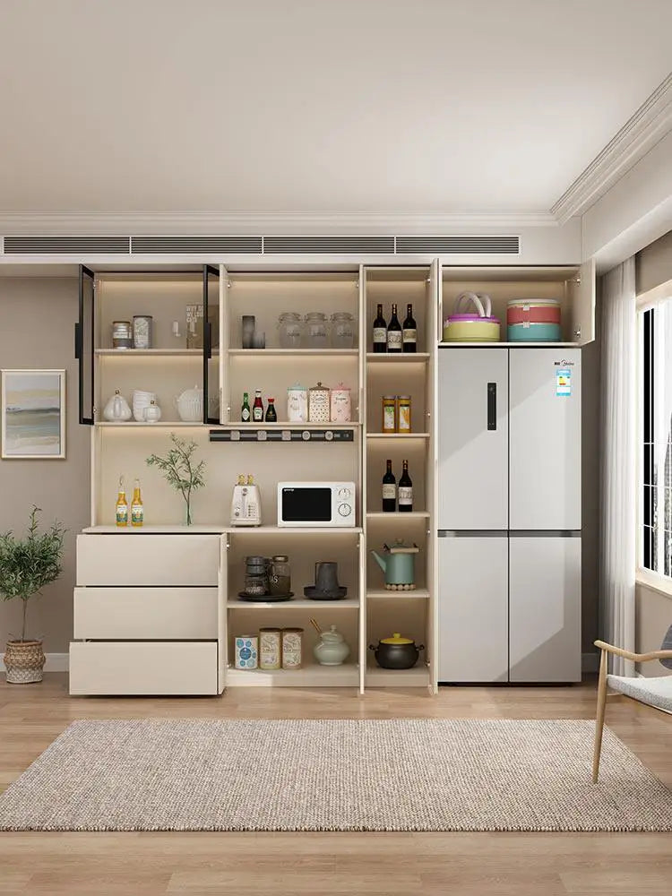 LTT Simple Modern Side Cabinet Embedded Refrigerator Cabinet Kitchen Living Room Locker