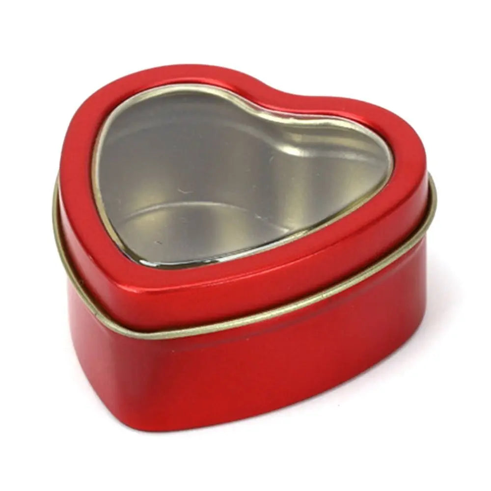 Heart Shape Metal Box Aluminum Tin Jar for Cream Balm Nail Candle Cosmetic Container Refillable Tea Cans Candy Packaging Box 1Pc