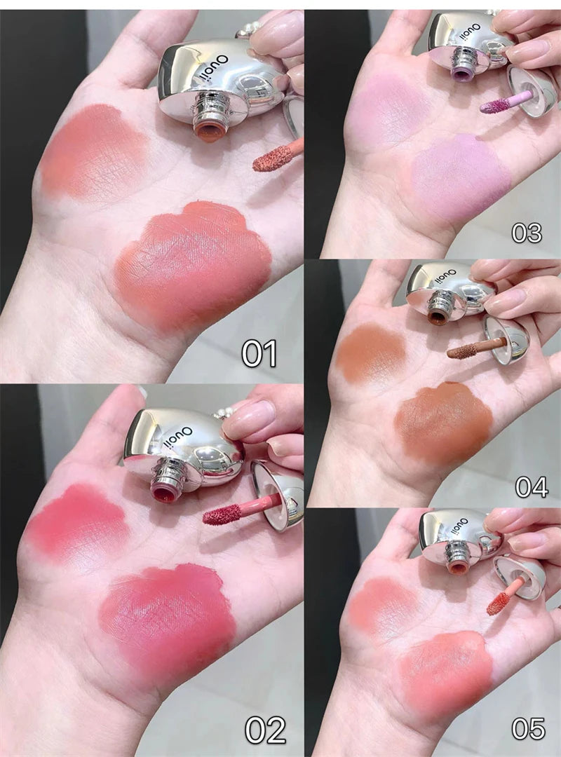 Lavender Matte Liquid Blush Velvet Heart Strawberry Peach Face Pigment Lasting Beauty Natural Cheek Tint Cream Blush Makeup