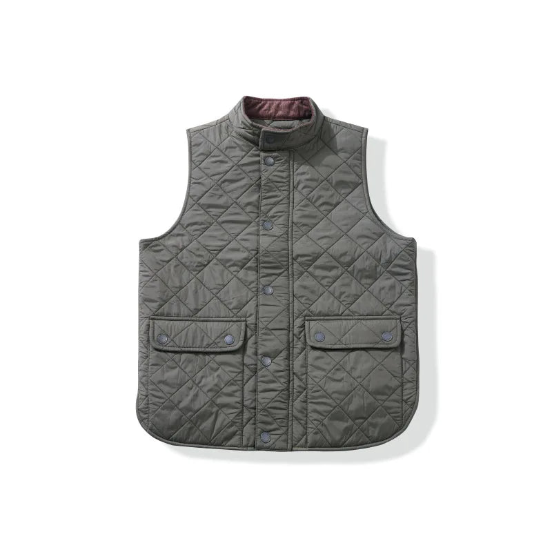 New corduroy thick plus cotton quilted vest for men for autumn and winter