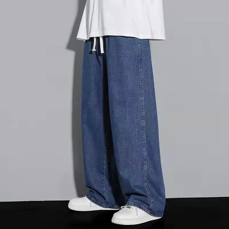 Men's Jeans American Loose Wide-leg Loose Straight Casual Trousers Street Hip-hop Baggy Jeans Black Grey Blue Streetwear Men