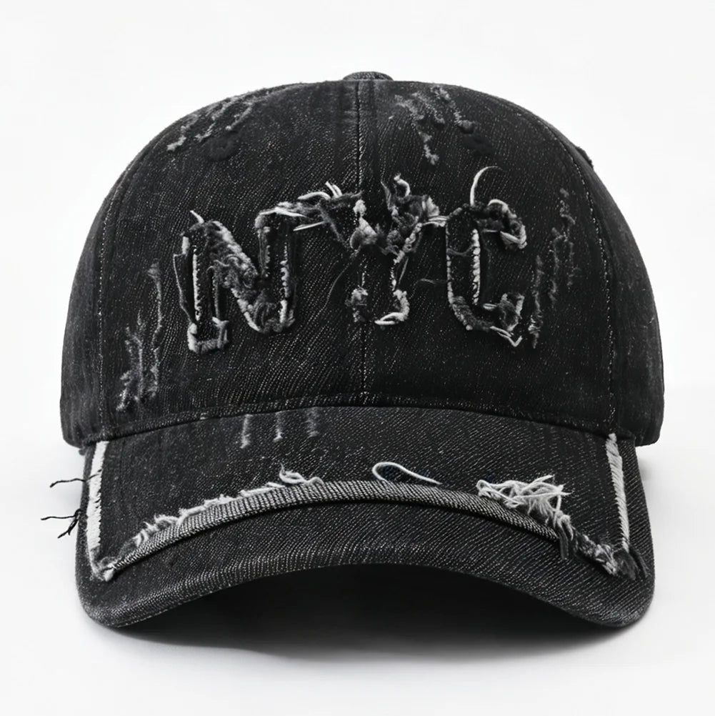 High Quality NYC Embroidery Denim Baseball Cap Unisex Outdoor Sun Protection Hat Adjustable Dad Hats for Women Men Visor Caps