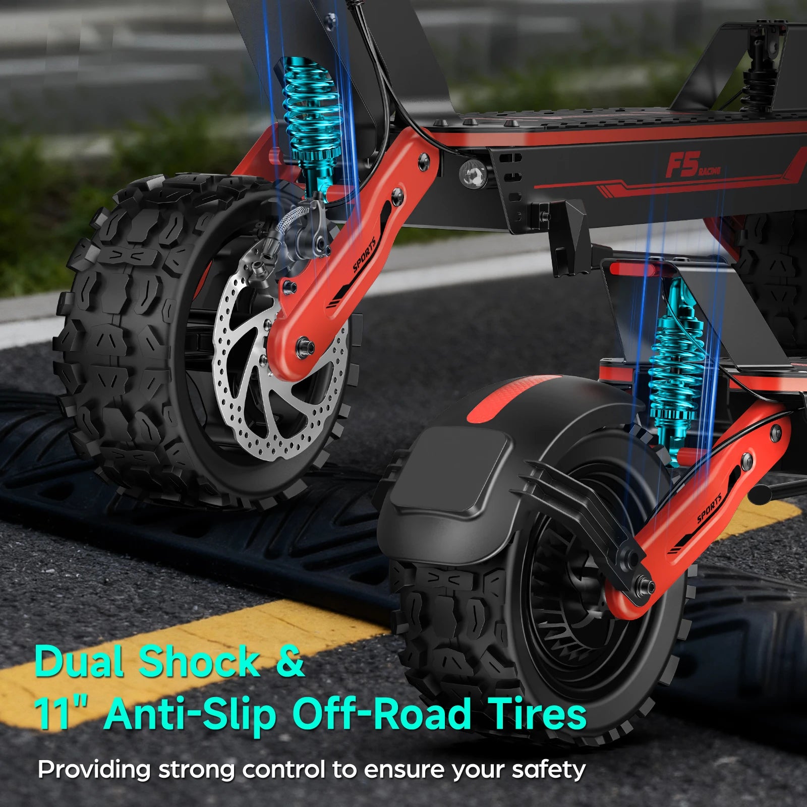 Electric Scooter Gokeep F5 11" 1000W Motor Full Suspension E-scooter 52V 20AH Max Range 70Km Load 120Kg