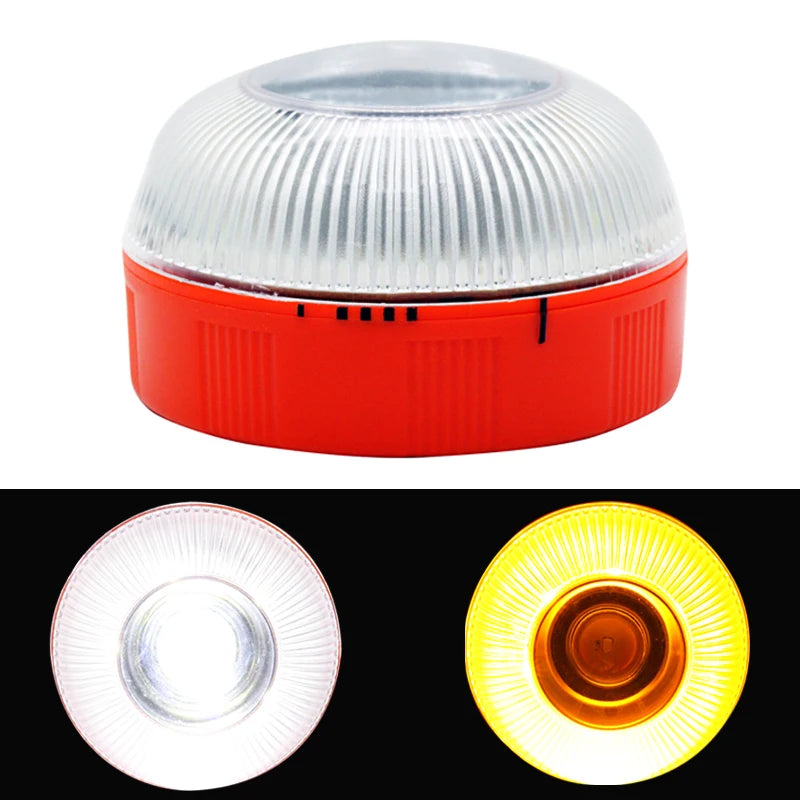 V16 Car Emergency Beacon Light USB Rechargeable Magnetic Induction Strobe Flashing Warning Light Help Flash Safety Signal Lamp