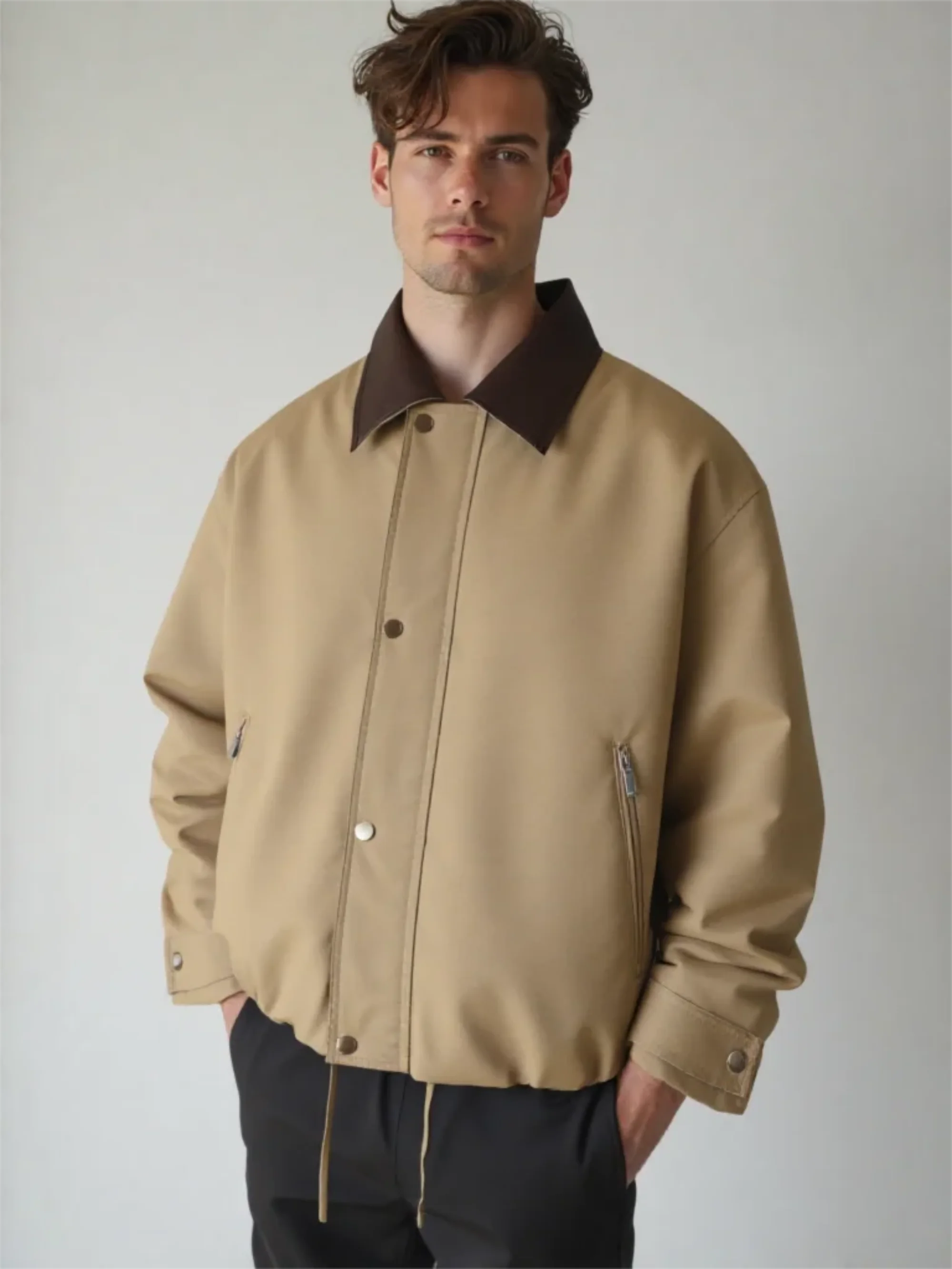 Yao Fashion Barnfit Chore Jacket Casual Streetwear Trend Brand High Quality 1:1 Baggy Retro Autumn Winter Cotton Padding Jacket
