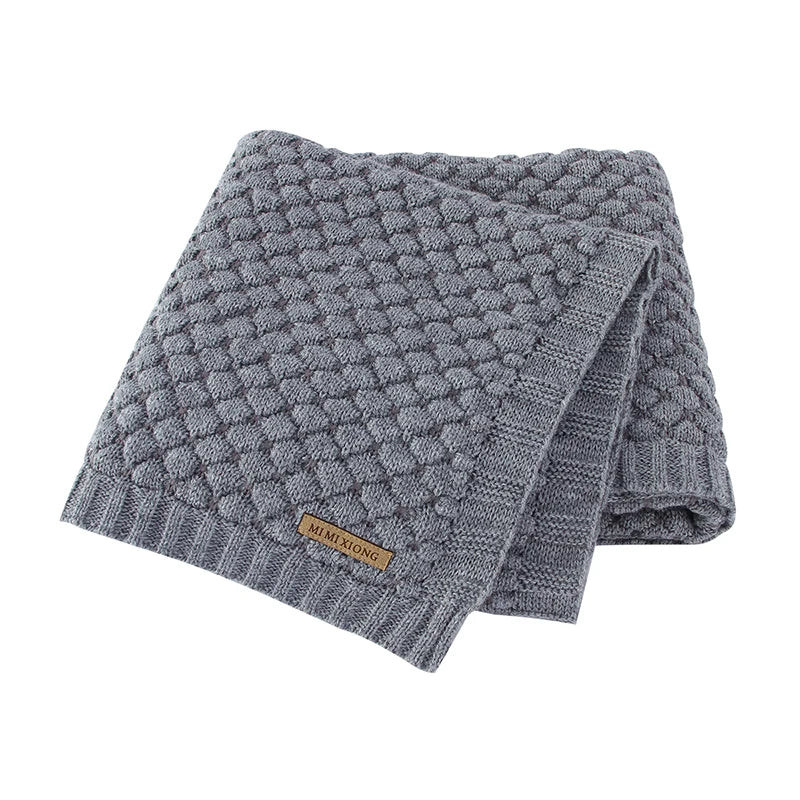 Winter Warm Baby Blankets Knitted 100*80cm Newborn Boys Girls Autumn Stroller Bedding Swaddle Wrap Cradle Quilts Dual-Use Covers
