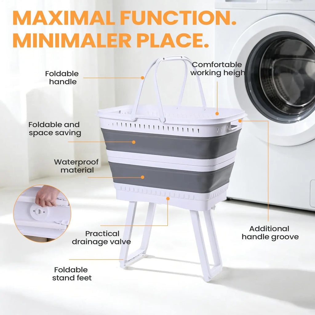 Dirty Clothes Basket 26L Large Foldable Elevated Organizer Clothes Basket Hampers For Bedroom For Home Bathroom Bedroom Kitchen