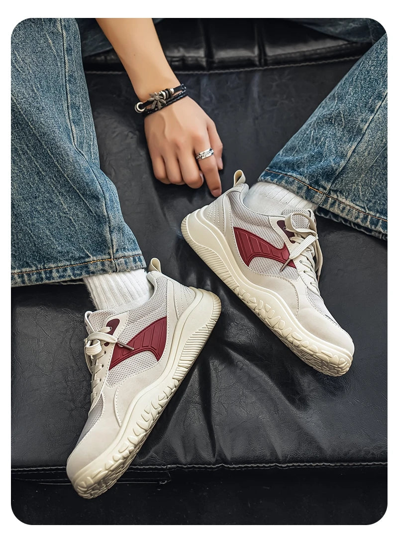 Mens Casual Shoes Wide Toe Box Outdoor Lightweight Running Sneakers Mesh Anti-slip Soft Fashion Men's Shoes