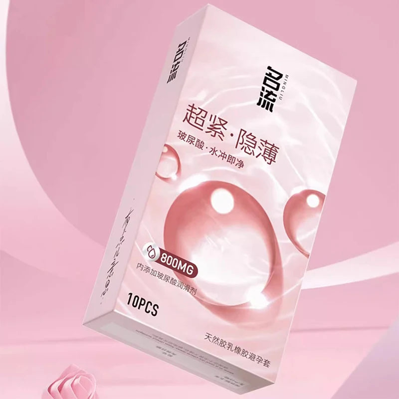 45MM Super Thin Tight Condoms,Small Size Natural Latex Penis Sleeves for Men,Hyaluronic Acid Lubricant Condom Safe Contraception
