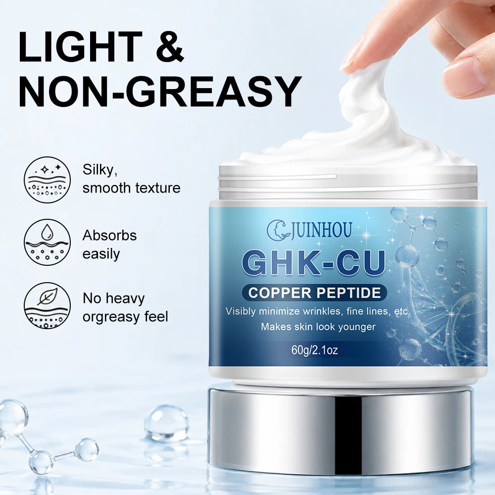 JUINHOU GHK‑CU Facial Cream Deeply Hydrates For All Skin Types Support Skin Elasticity Smooth Look Plump Skin Daily Face Skincar